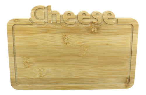 Tábua Retangular Queijo E Frios Petiscos Em Bambu Cheese