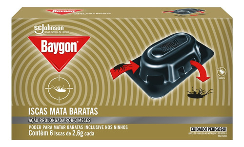 Baygon Iscas Mata Baratas 6 Unidades 