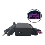 Fonte + Cabo Usb P/ Impressora Hp 2546 Deskjet 22v Plug Roxo