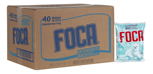 Foca Detergente En Polvo Caja Con 40 Bolsas De 250 G