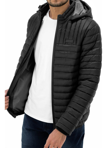 Jaqueta Masculina Ogochi Slim Puffer Casaco Frio Inverno