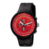 Puma Correas Slick Cronógrafo Rojo Dial De Los Hombres Reloj