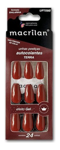 Unhas Postiças Autocolante Up709b Bailarina Terra Macrilan