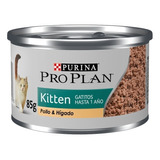 Alimento Pro Plan Optistart Kitten Para Gato De Temprana Edad Sabor Pollo Y Hígado En Lata De 85g