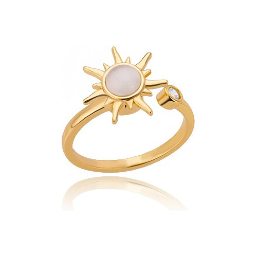 Anillo Ajustable Sol Mujer De Zinc Menos Ansiedad 