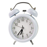 Reloj Despertador De Doble Campana, Despertador Blanco