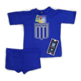 Remera- Short Niños Racing Club Oficial Proteccion Uv+ 50fpu