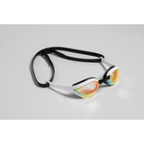 Goggles De Competencia Arena Cobra Ultra Swipe Mirror Color Blanco/dorado