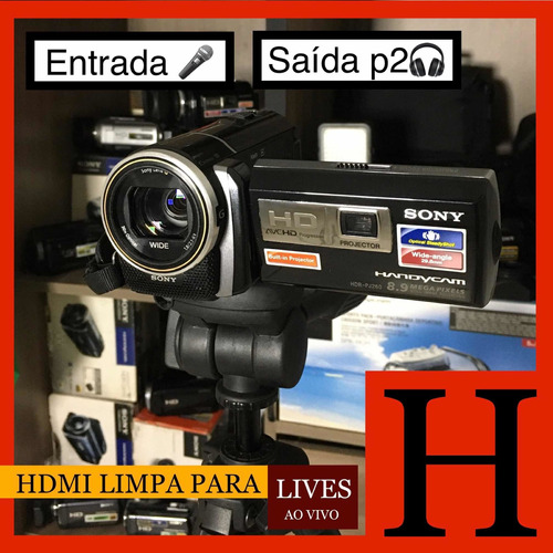 Filmadora Sony Hdr Pj-260 Full Hd 1080p Hdmi Limpa Para Live