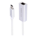 Adaptador Ezquest Usb-c Para Gigabit Ethernet Prata