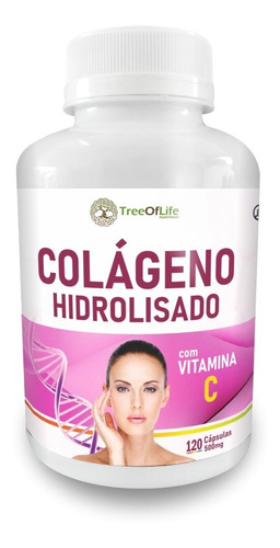 Colágeno Hidrolisado Com Vitamina C 500mg 120 Cápsulas