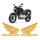 Adesivos Moto Honda Cb 300r Asas Emblemas Dourado Tanque