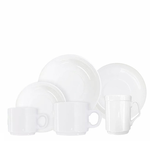 Set Vajilla Piezas | Porcelana Blanca Tsuji De Primera