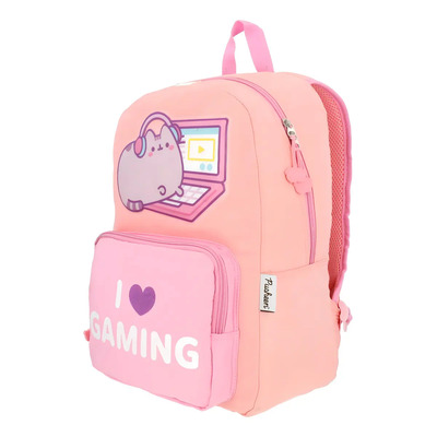 Mochila Pusheen Primaria Backpack Color Rosa Liso Gaming Rosa Liso