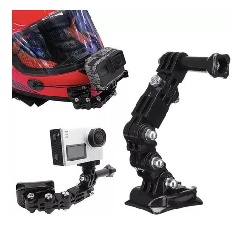 Soporte Gopro Accesorios Hero Frontal Para Casco Moto 