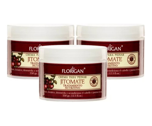 Crema Peinar Jitomate Tratamiento Nutritivo Florigan® 3pzas 