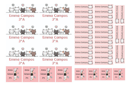 Etiquetas Escolares Personalizadas Lavables Varios Diseños