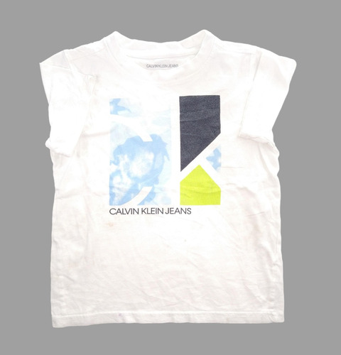 Playera Calvin Klein Blanca Para Niño