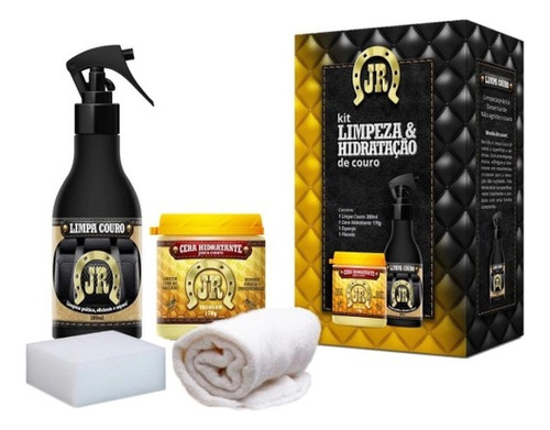 Kit Limpa Couro + Cera Abelha Hidratante De Couro Jr 170g  