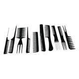 Kit De 10 Peinetas Profesional Peines Para Peluqueria 