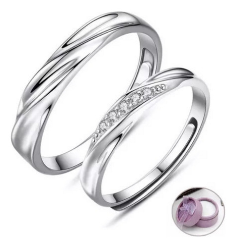 Anillos De Plata Para Parejas Mujeres Y Hombres De S925