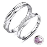 Anillos De Plata Para Parejas Mujeres Y Hombres De S925