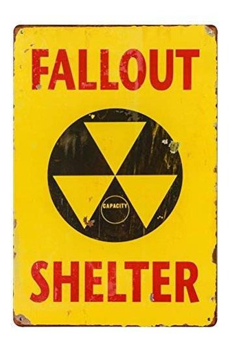 Señales - Fallout Shelter Vintage Look Reproduction Metal Ti