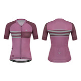 Jersey Ciclismo M/c Mujer Gw Stripes Rosa