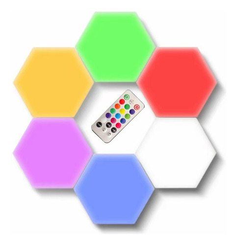 Luz Gamer Hexagonal Control App (no Usa Pilas) 6pcs