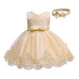 Youxuan Vestido De Bebé Niñas+diadema Encaje Bowknot