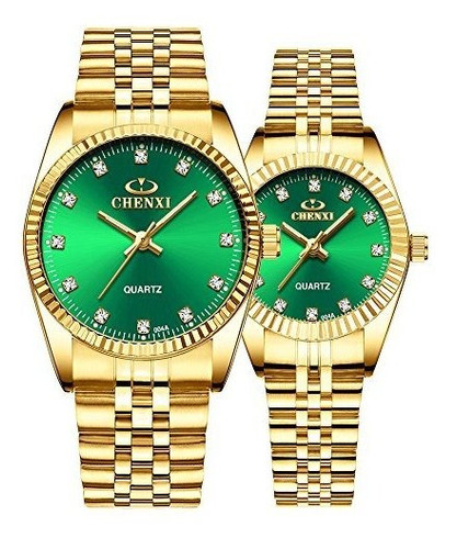 Relojes De Pareja. Marca Suiza. Reloj Dorado. Hombres, Mujer