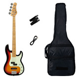 Kit Contrabaixo Tagima Woodstock Tw-65 Sb Passivo Sunburst