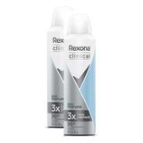 Kit 2 Desodorante Rexona Clinical Feminino Sem Perfume 150ml