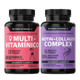 Kit Multivitaminico De Mujer + Biotina Con Colágeno