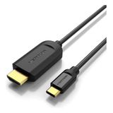 Cable Usb C A Hdmi 4k 30hz Negro 1.5 M Premium Vention