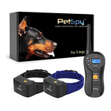 Petspy P620b - Collar De Choque Para 2 Perros Con Vibración,