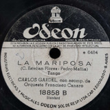Pasta Carlos Gardel Canaro 18858 Odeon C206
