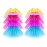 Tutus Niñas Falda  Princesa Fiesta Disfraz Estrellas 10 Unid