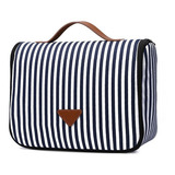 Necessaire Feminina Frasqueira Estojo Viagem Organizador Cor Azul E Branco