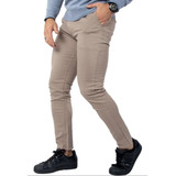 Pantalon De Vestir Corte Chino Hombre Elastizado Chupin