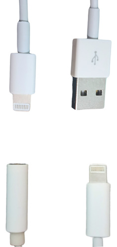 Kit Cable Usb Carga/datos iPhone Adaptador Audio Lightning