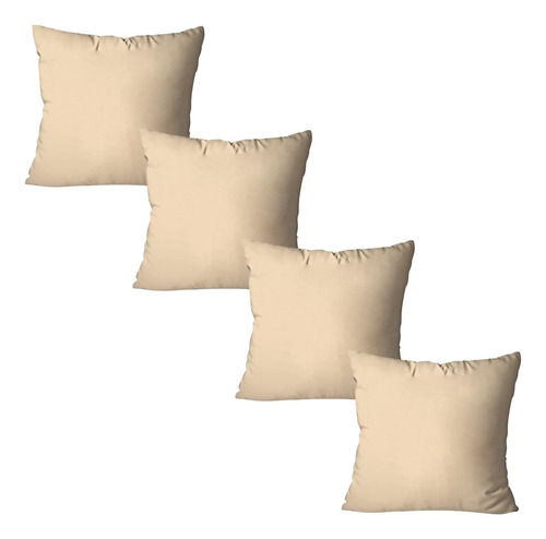 Kit 4 Capas De Almofadas Suede Decorativa 45x45 Várias Cores