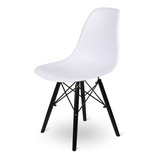 Silla X4  Eames Dsw Miller Patas Madera Oscura - Alto Impacto-