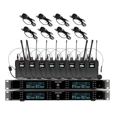 Microfono Gc Gc08t Inalambrico 8 Canales Solapa Y Cintillo Negro | Meses sin interés