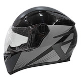 Casco Moto Integral Vertigo V50 Infinity Negro Gris Um