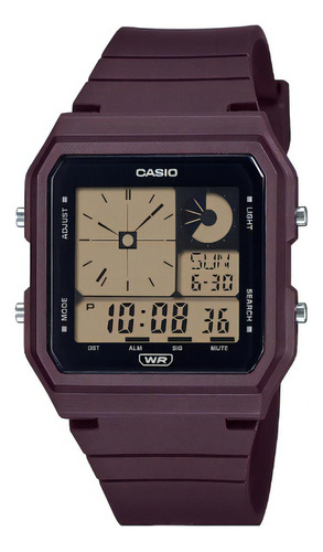 Relógio De Pulso Casio Digital Lf-20w-5adf Cor Da Correia Vinho