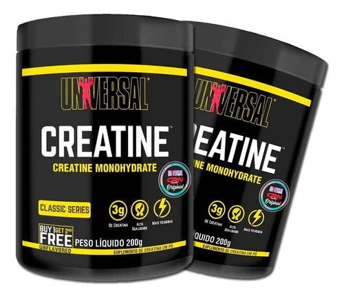 Kit 2x Creatina 200g Universal - Monohidratada