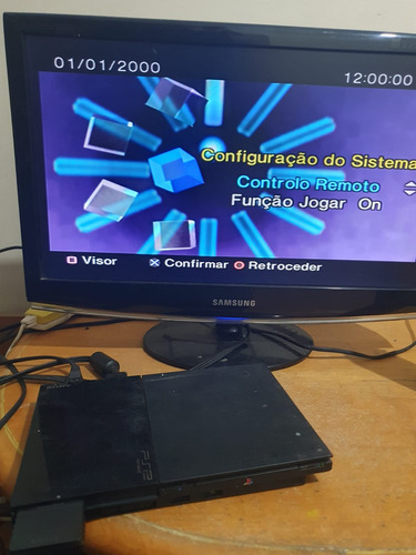 Playstation 2 Ps2 Slim Somente O Console De Fonte Interna Funcionando Leia A4