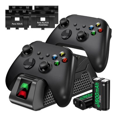Estación De Carga Dual Xbox Series Recargable 1800mah 2pilas