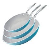 Set De Cocina Océano Gotham Steel 3 Piezas Azul Agua